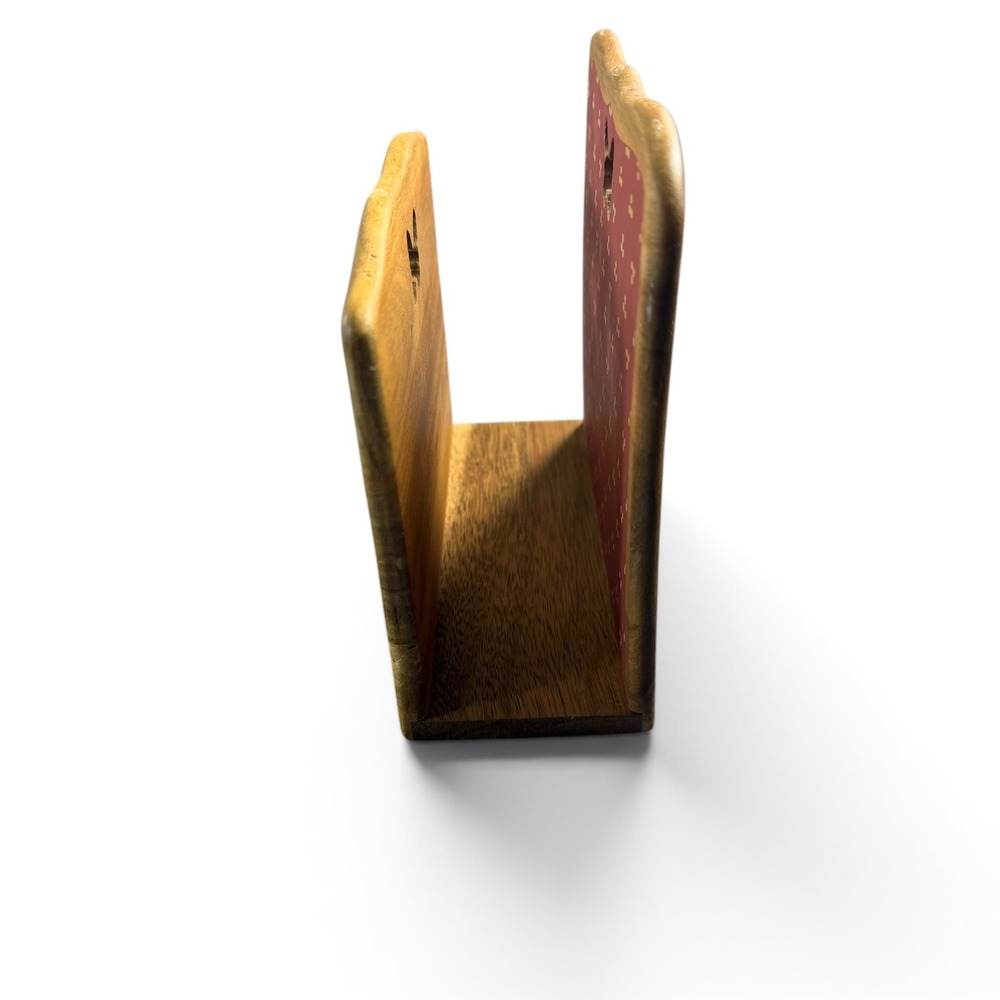 The Pioneer Woman Acacia Wood Napkin Holder Floral Butterfly PW1666 Blue Red - Picture 2 of 6
